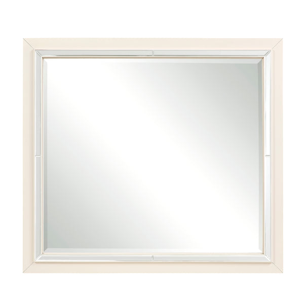 Alabaster Light Gray Bedroom Mirror
