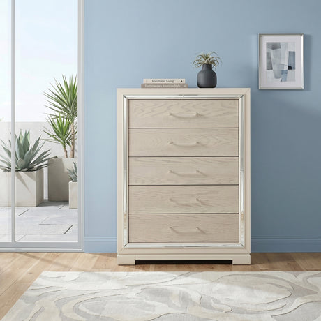 Alabaster Light Gray/Cream Bedroom Set from Homelegance - Luna Furniture