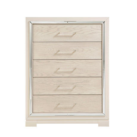 Alabaster Light Gray Chest from Homelegance - Luna Furniture