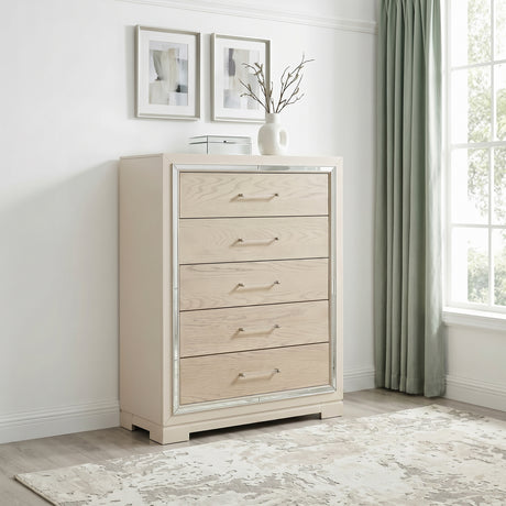 Alabaster Light Gray Chest from Homelegance - Luna Furniture