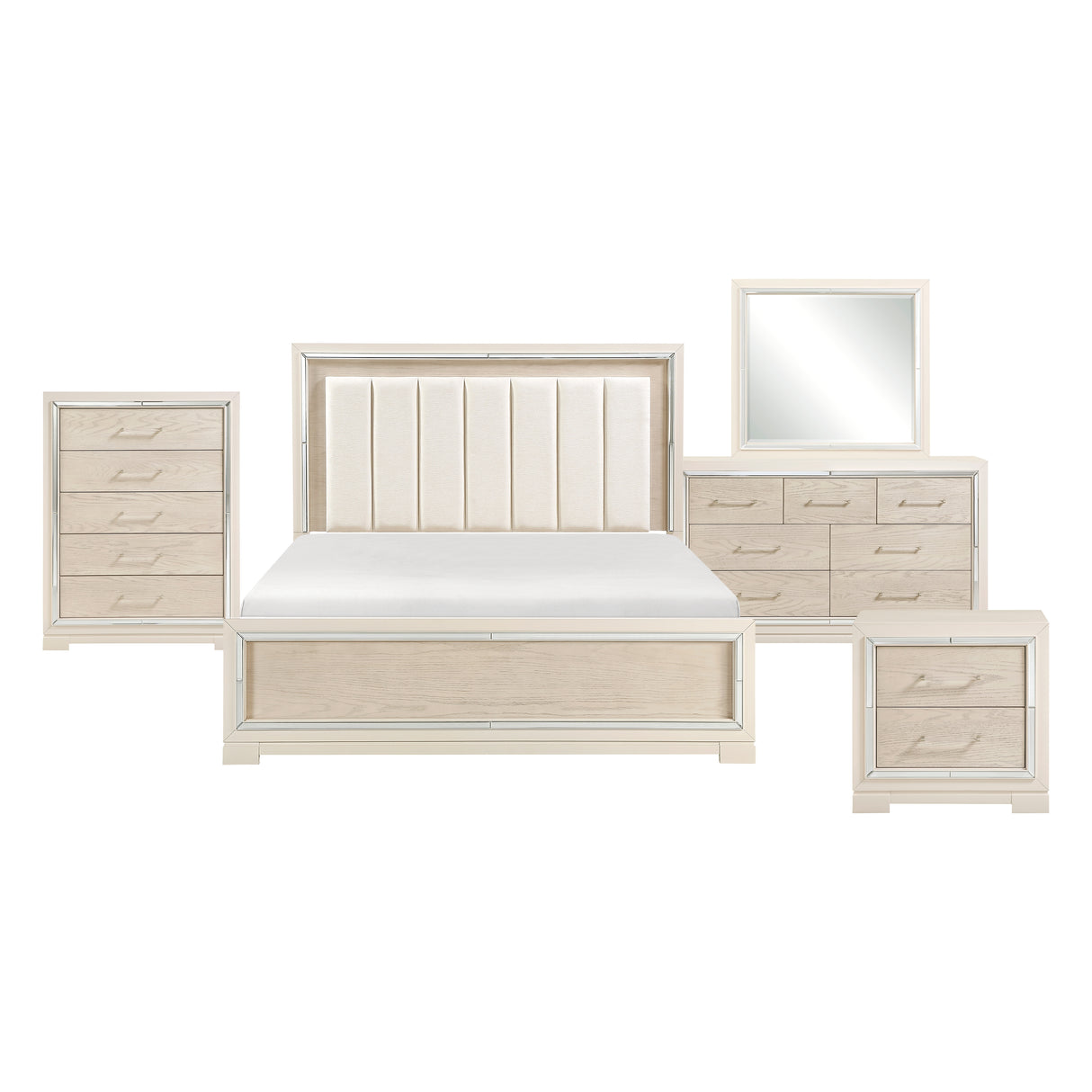 2506-1*9 5pc Set (QB+NS+DR+MR+CH) from Homelegance - Luna Furniture