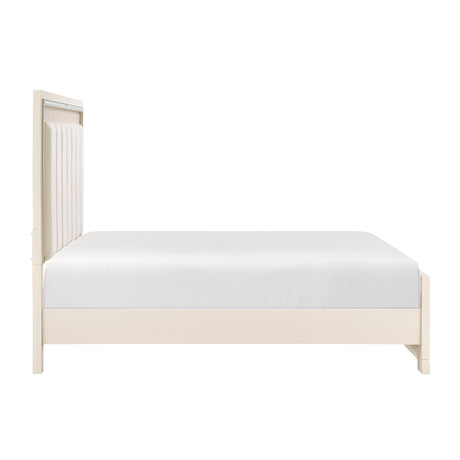Alabaster Light Gray/Cream Queen Bed from Homelegance - Luna Furniture