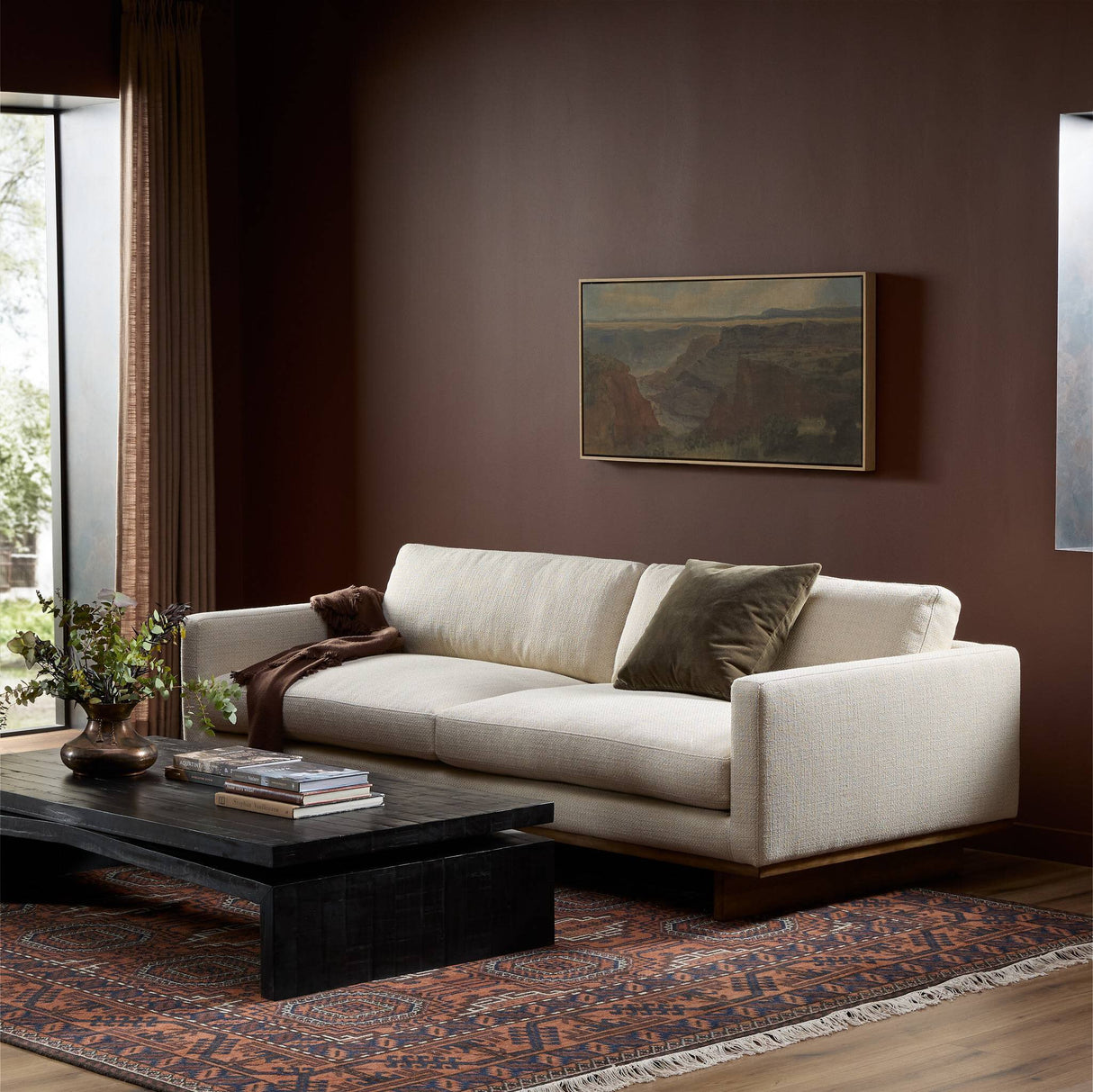 Everly 96" Sofa in Irving Taupe from Four Hands - Luna Furniture
