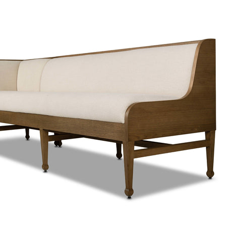 Priscilla Dining Banquette L Shape in Crypton Wayfarer Snow from Four Hands - Luna Furniture