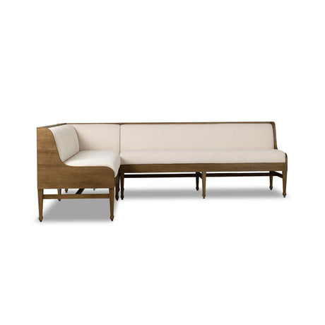 Priscilla Dining Banquette L Shape in Crypton Wayfarer Snow from Four Hands - Luna Furniture