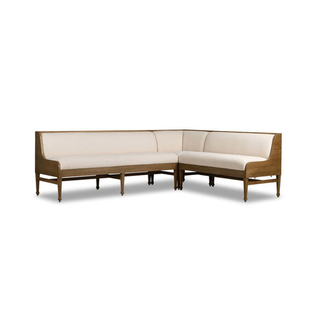 Priscilla Dining Banquette L Shape in Crypton Wayfarer Snow from Four Hands - Luna Furniture