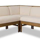 Priscilla Dining Banquette L Shape in Crypton Wayfarer Snow from Four Hands - Luna Furniture