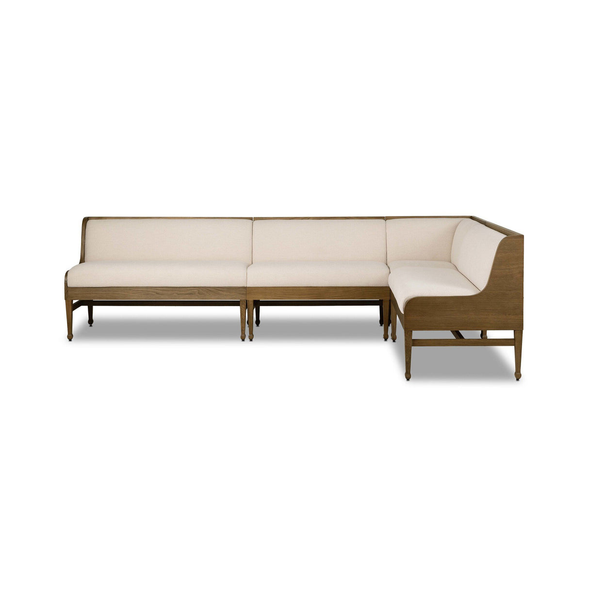 Priscilla Dining Banquette L Shape in Crypton Wayfarer Snow from Four Hands - Luna Furniture