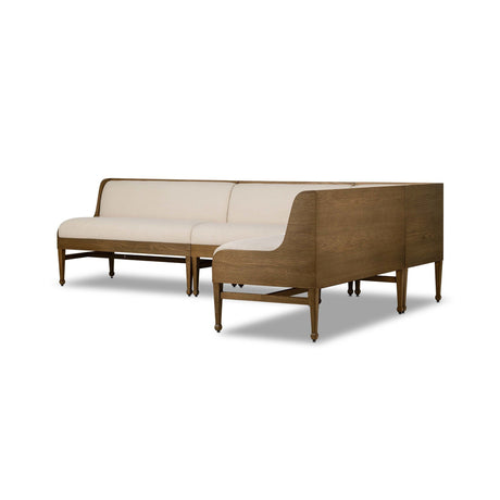 Priscilla Dining Banquette L Shape in Crypton Wayfarer Snow from Four Hands - Luna Furniture
