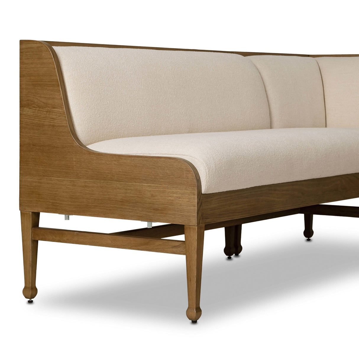 Priscilla Dining Banquette L Shape in Crypton Wayfarer Snow from Four Hands - Luna Furniture