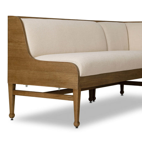 Priscilla Dining Banquette L Shape in Crypton Wayfarer Snow from Four Hands - Luna Furniture