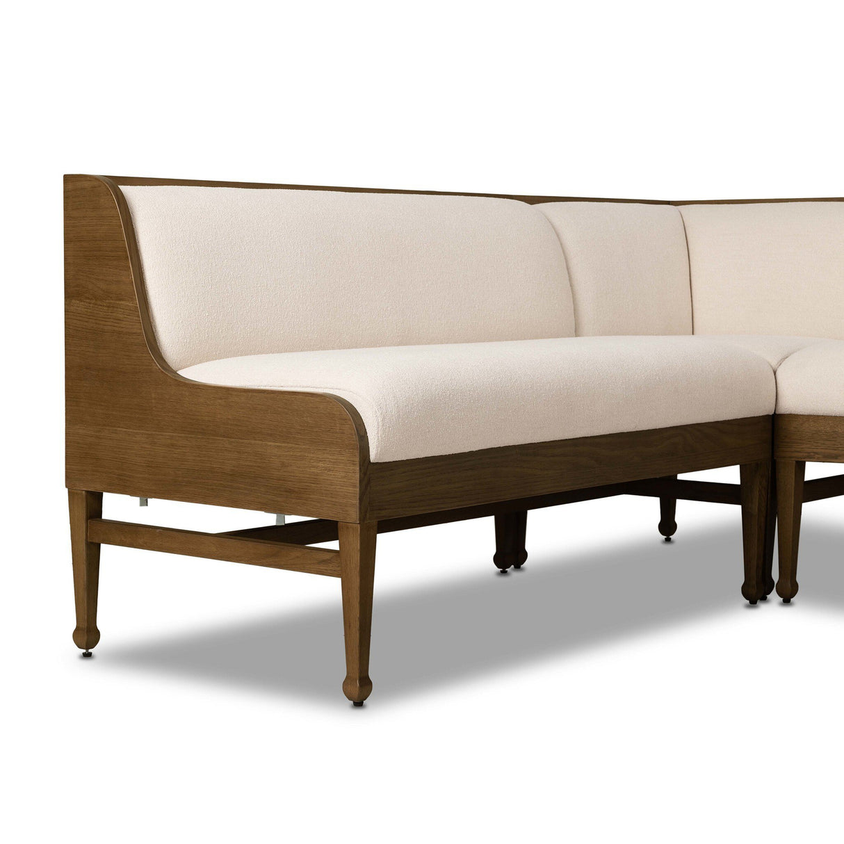 Priscilla Dining Banquette U Shape in Crypton Wayfarer Snow from Four Hands - Luna Furniture