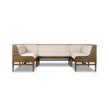 Priscilla Dining Banquette U Shape in Crypton Wayfarer Snow from Four Hands - Luna Furniture