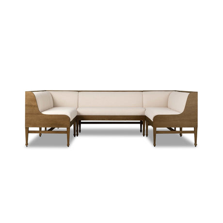 Priscilla Dining Banquette U Shape in Crypton Wayfarer Snow from Four Hands - Luna Furniture