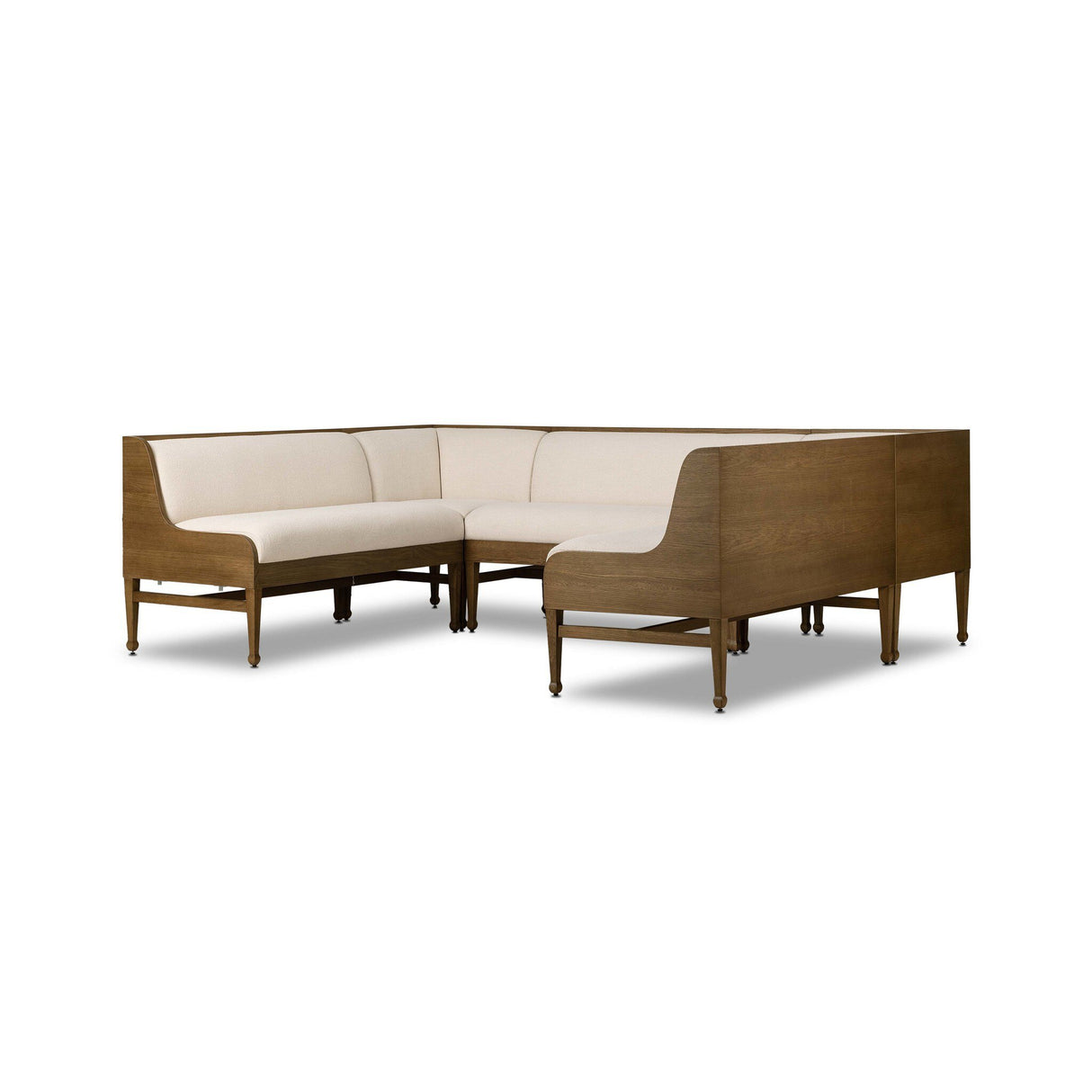Priscilla Dining Banquette U Shape in Crypton Wayfarer Snow from Four Hands - Luna Furniture