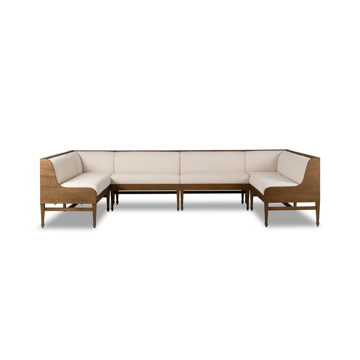 Priscilla Dining Banquette U Shape in Crypton Wayfarer Snow from Four Hands - Luna Furniture