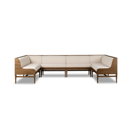 Priscilla Dining Banquette U Shape in Crypton Wayfarer Snow from Four Hands - Luna Furniture