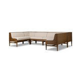 Priscilla Dining Banquette U Shape in Crypton Wayfarer Snow from Four Hands - Luna Furniture