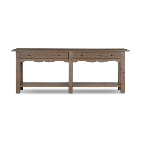 Bayla Console Table in Brown Oak Veneer from Four Hands - Luna Furniture