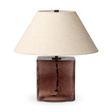 Saylor Table Lamp in Brown Cast Glass from Four Hands - Luna Furniture