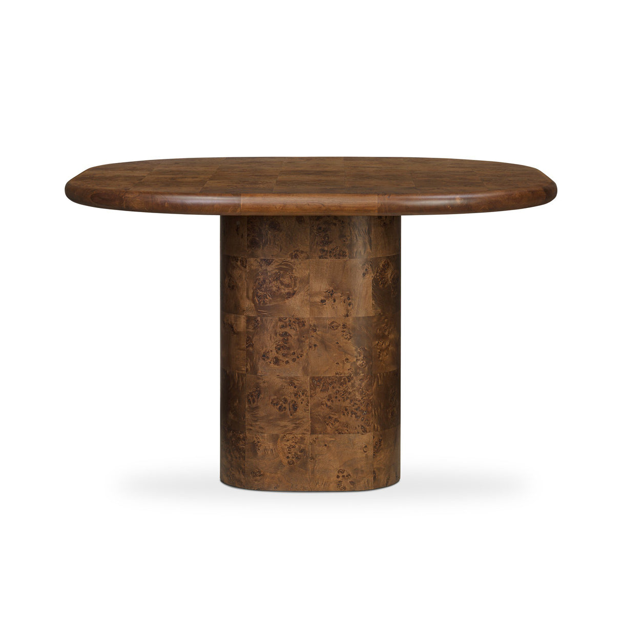 Malko Dining Table in Dark Brown Mappa Burl from Four Hands - Luna Furniture