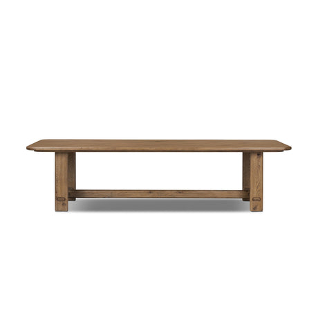 Bramwell Dining Table 118" in Weathered Oak Veneer from Four Hands - Luna Furniture
