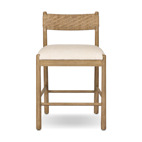 Raynor Bar + Counter Stool in Lynchart Sand from Four Hands - Luna Furniture