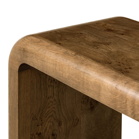 Daven Console Table in Rye Medium Burl Oak Veneer from Four Hands - Luna Furniture