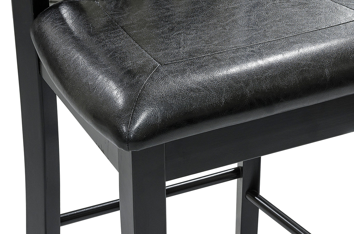 Norman Black 5-Piece Counter Height Set from Homelegance - Luna Furniture