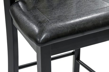 Norman Black 5-Piece Counter Height Set from Homelegance - Luna Furniture