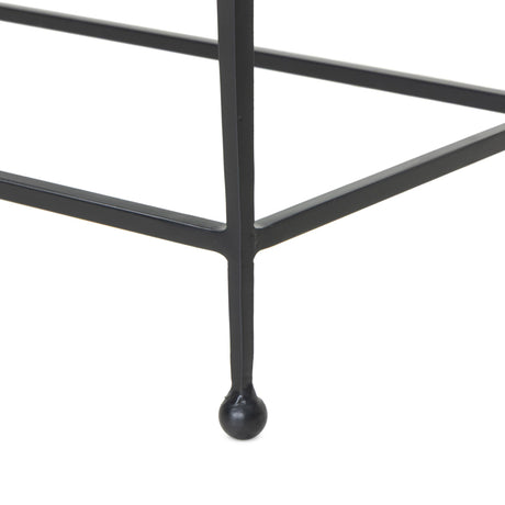 Dalston Cast Glass Console Table in Smoked Black Cast Glass from Four Hands - Luna Furniture