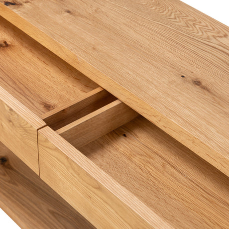 Novella Console Table in Natural Oak Veneer Thick Random from Four Hands - Luna Furniture