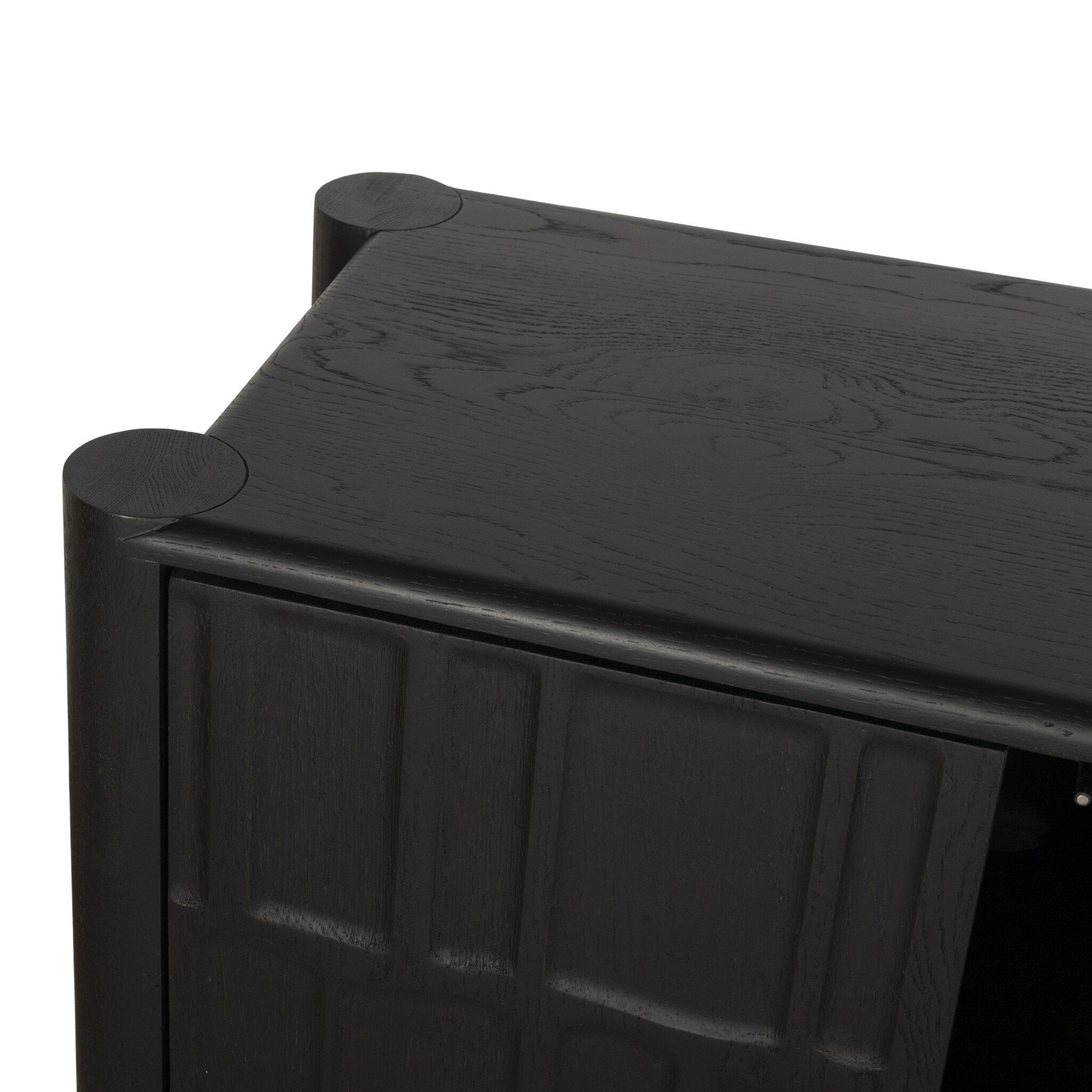 Ezri 4 Door Sideboard in Black Oak – Luna Furniture