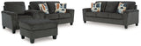 Erinslane Sofa, Loveseat, Chair and Ottoman from Ashley Furniture - Luna Furniture