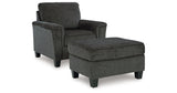 Erinslane Chair and Ottoman in Dusk from Ashley Furniture - Luna Furniture
