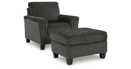 Erinslane Chair and Ottoman in Dusk from Ashley Furniture - Luna Furniture