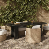 Paden Outdoor Metal Dining Table-94" in Bronze from Four Hands - Luna Furniture