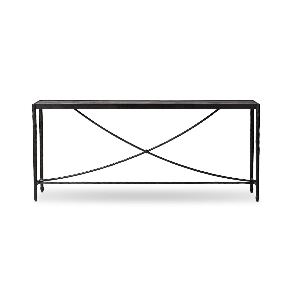 Jade Console Table in Textured Bronze from Four Hands - Luna Furniture