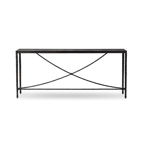 Jade Console Table in Textured Bronze from Four Hands - Luna Furniture