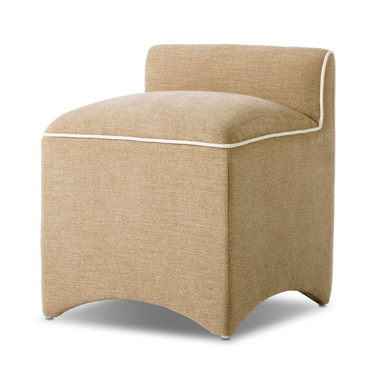 Allonia Accent Stool in Laughlin Natural from Four Hands - Luna Furniture