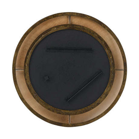 Ayano Small Round Mirror in Smoked Brown Cast Glass from Four Hands - Luna Furniture