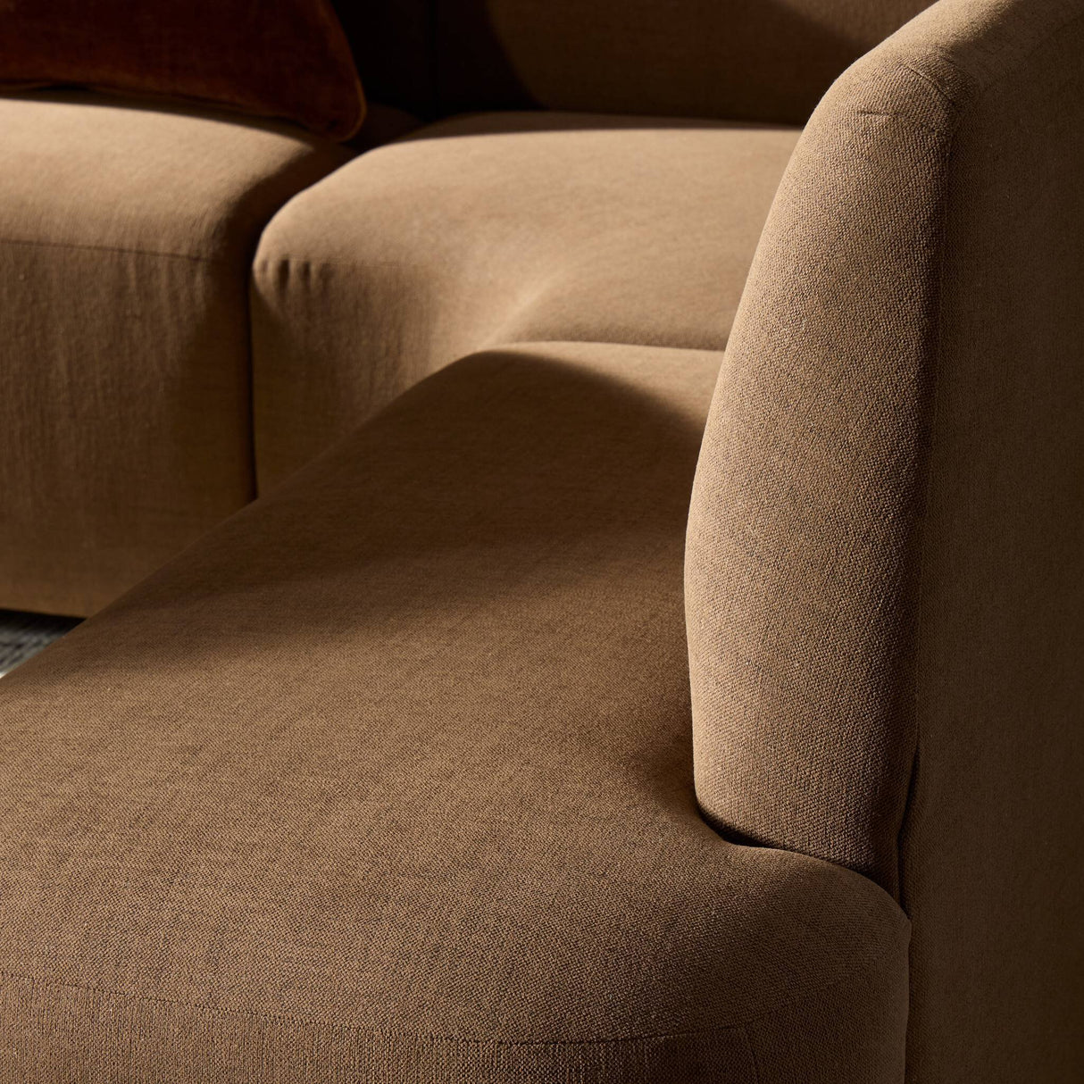 Clemence Dining Banquette U-Shape in Crypton Nomad Mushroom from Four Hands - Luna Furniture