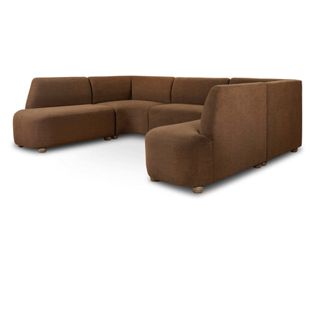 Clemence Dining Banquette U-Shape in Crypton Nomad Mushroom from Four Hands - Luna Furniture