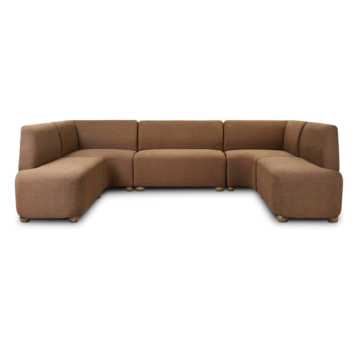 Clemence Dining Banquette U-Shape in Crypton Nomad Mushroom from Four Hands - Luna Furniture