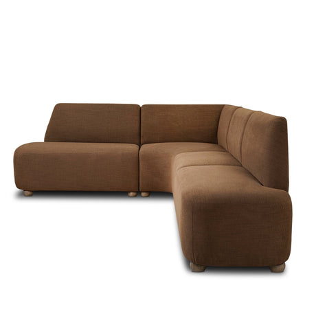 Clemence Dining Banquette L-Shape in Crypton Nomad Mushroom from Four Hands - Luna Furniture