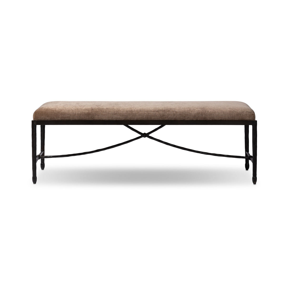 Jade Accent Bench in Altair Mushroom from Four Hands - Luna Furniture