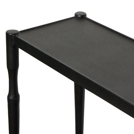 Augusta Console Table in Textured Iron from Four Hands - Luna Furniture