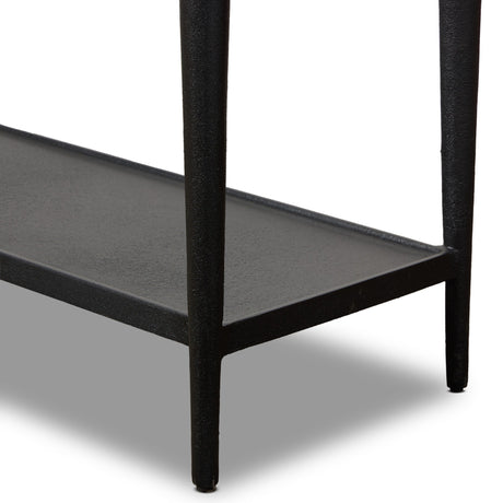 Augusta Console Table in Textured Iron from Four Hands - Luna Furniture