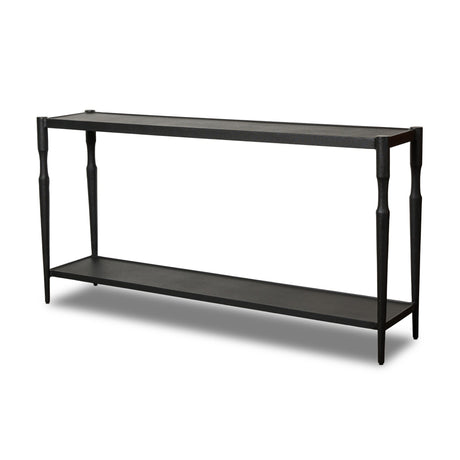 Augusta Console Table in Textured Iron from Four Hands - Luna Furniture
