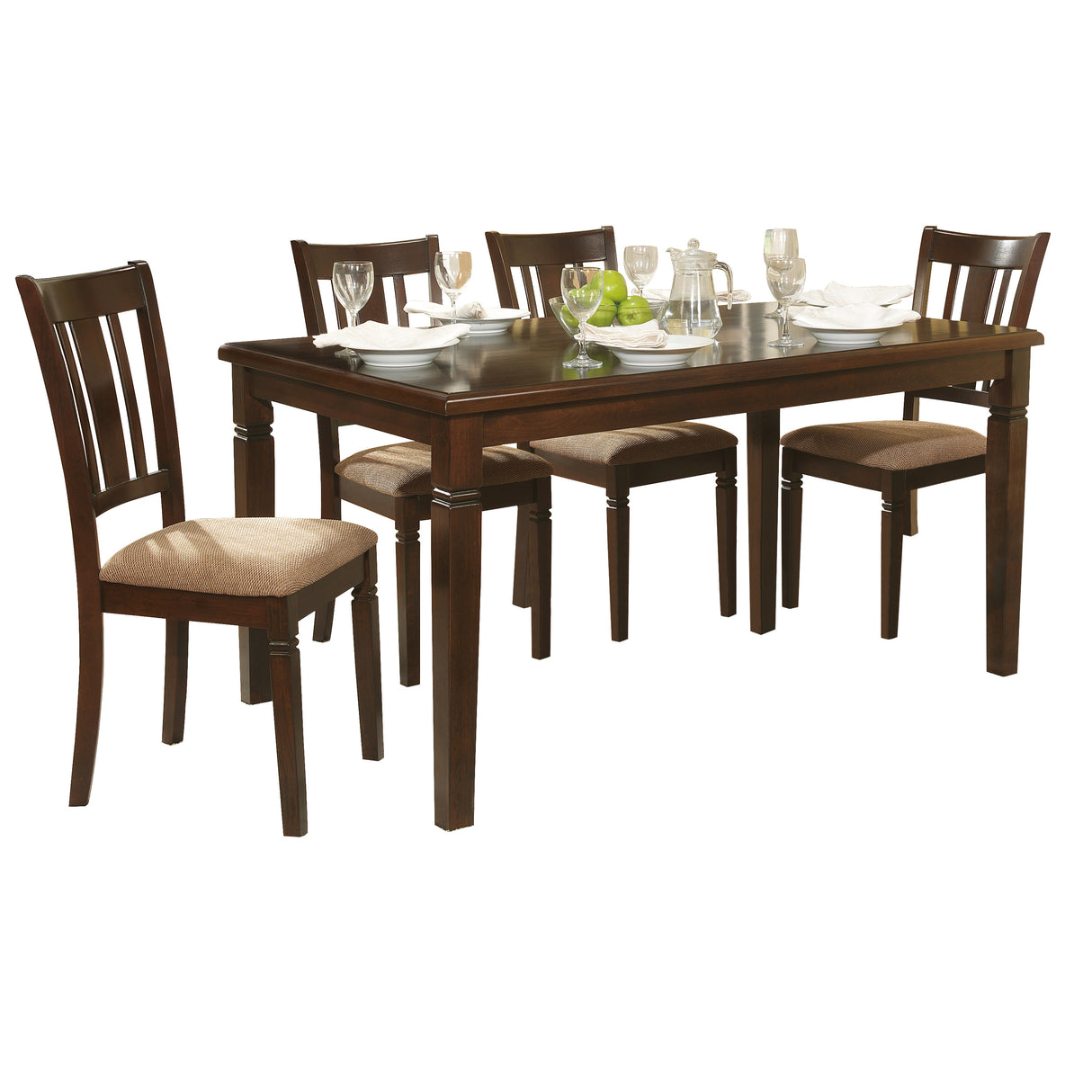 Devlin Espresso 5-Piece Dining Set from Homelegance - Luna Furniture
